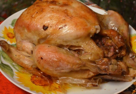 Рецепт на Новый год: Курица, фаршированная гранатом