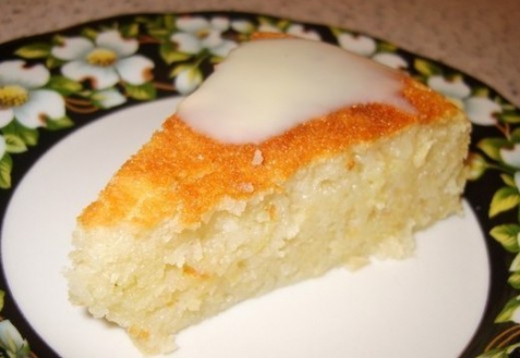Рецепт - Яблочно-манный пирог