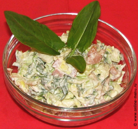 Салат со щавелем - рецепт