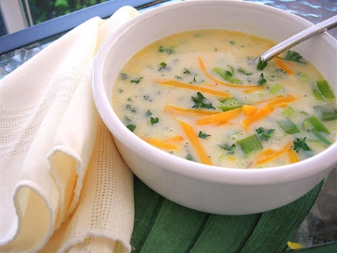 Сырный суп с морковью - рецепт