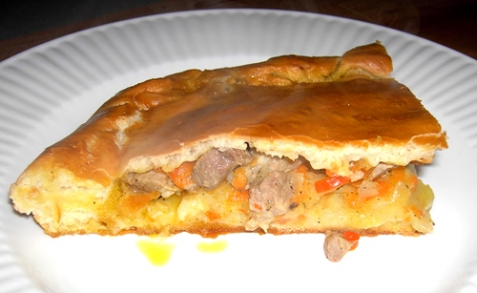 Пирог с мясом и картофелем - рецепт