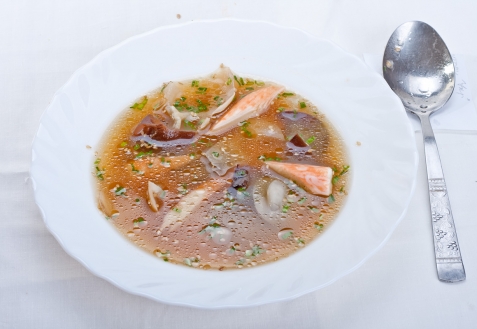 Суп с грибами и крабовым мясом Суп с грибами и крабовым мясом